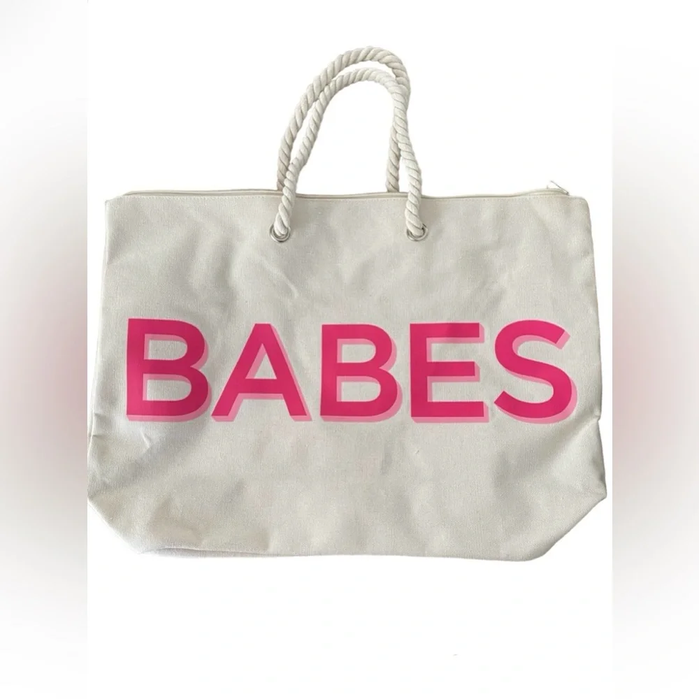 Unknown Brand BABES Canvas Tote NWOT - Picture 1 of 4